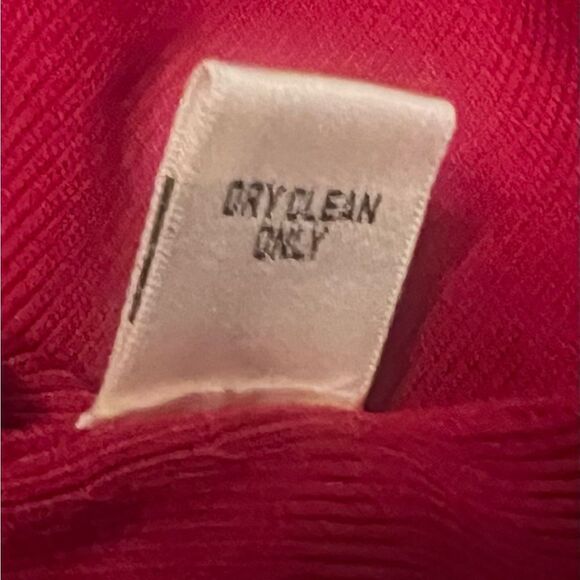 Max Studio Lace Cutout Knit Sweater Dress Sz Med Red Flutter Sleeves Midi A-Line - Picture 11 of 11